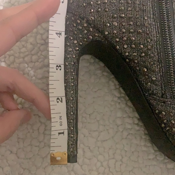 Steve Madden Wifey Pewter Rhinestone Stiletto Boot - Picture 14 of 14